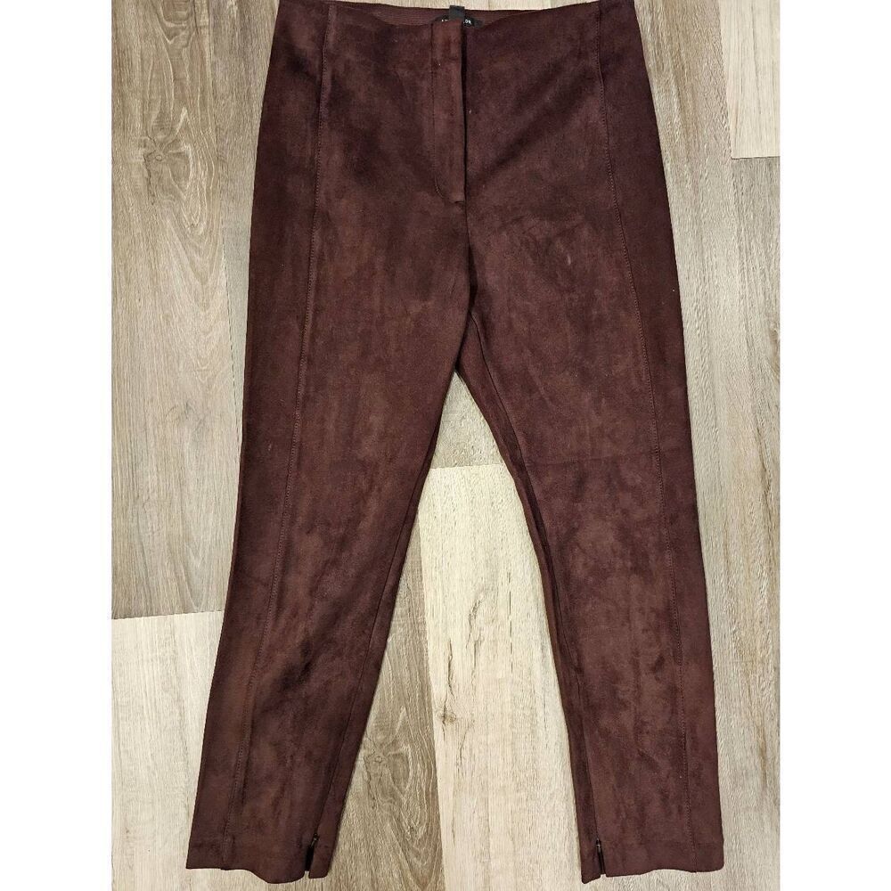 Ann Taylor size 8 Petite Brown Suede Look Pants